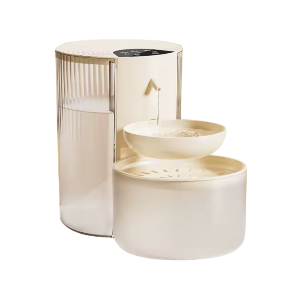 Stille Kattenfontein met 3L Inhoud Superschoon Drinkwater met Zachte Stroom en Geavanceerde Filtering - HydraFlow