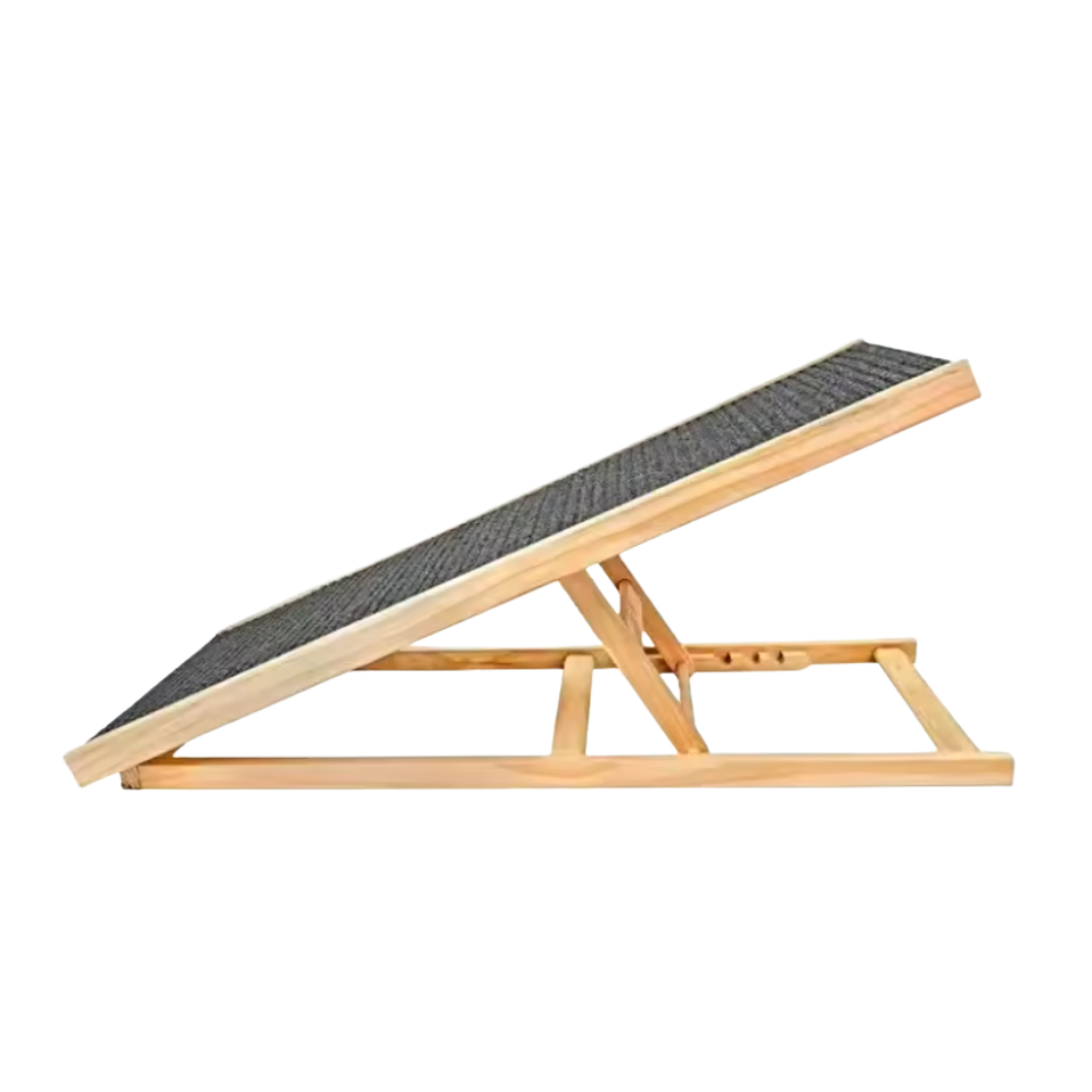 Verstelbare Loopplank voor Honden van Hout Antislip Oppervlak & Compact Op te Bergen - PawRampEase