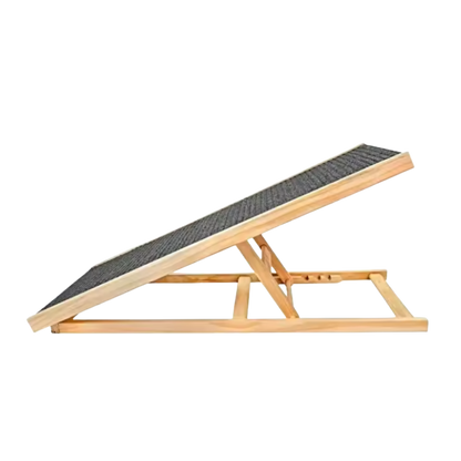 Verstelbare Loopplank voor Honden van Hout Antislip Oppervlak & Compact Op te Bergen - PawRampEase