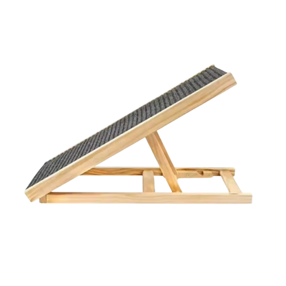Verstelbare Loopplank voor Honden van Hout Antislip Oppervlak & Compact Op te Bergen - PawRampEase