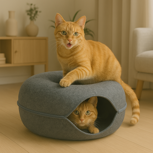 Kattenmand Interactieve Tunnel En Rustplaats - Peekaboo Cat Cave