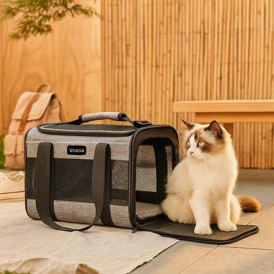 Luchtige Katten Draagtas met Comfortabele Pasvorm Veilig en Lichtgewicht voor Onderweg – PawPorter