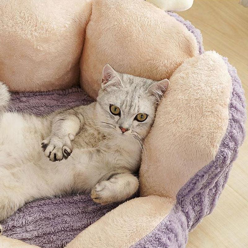 Kleines, flauschiges, warmes Katzenbett in Kaktusform, 2 Farben