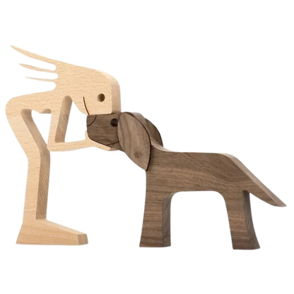 FamilyPetFriend ™ - Handgemaakt houten beeldje